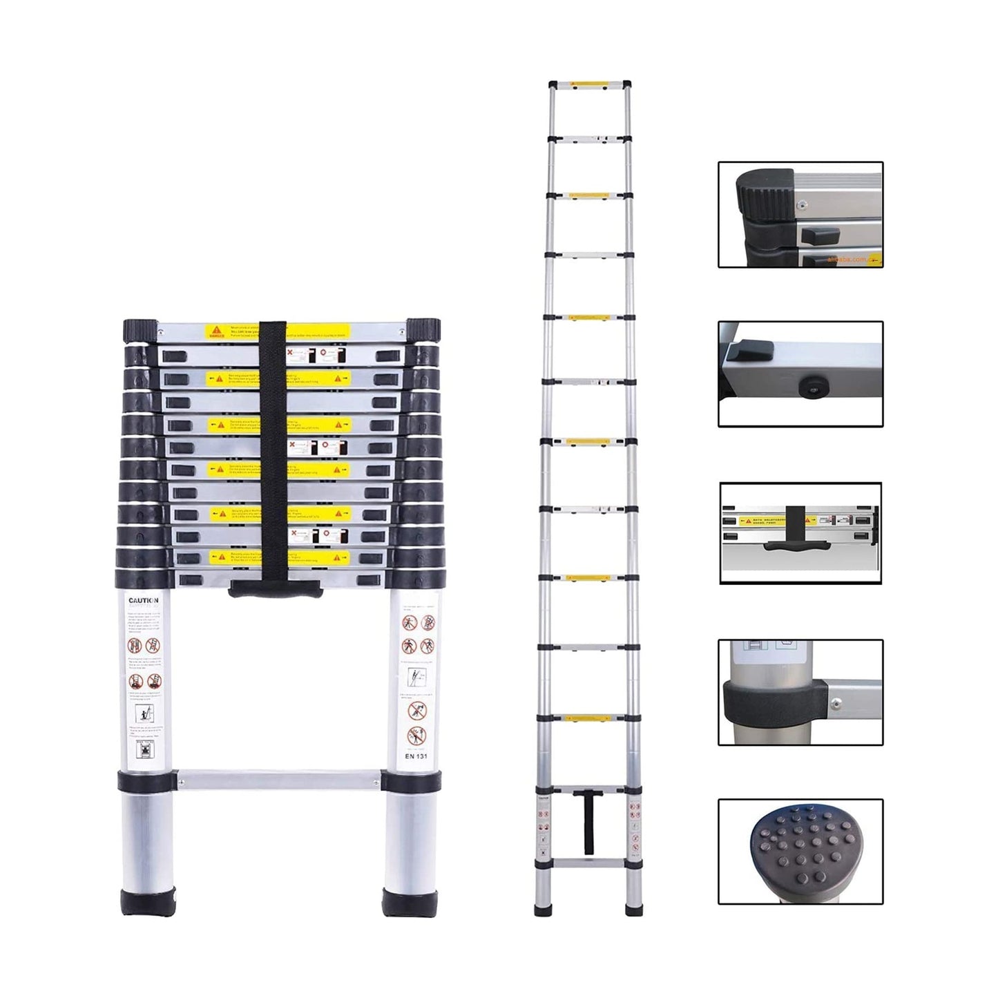 Expandable Telescopic Ladder - Aluminium - 24 Ft (7.2m)