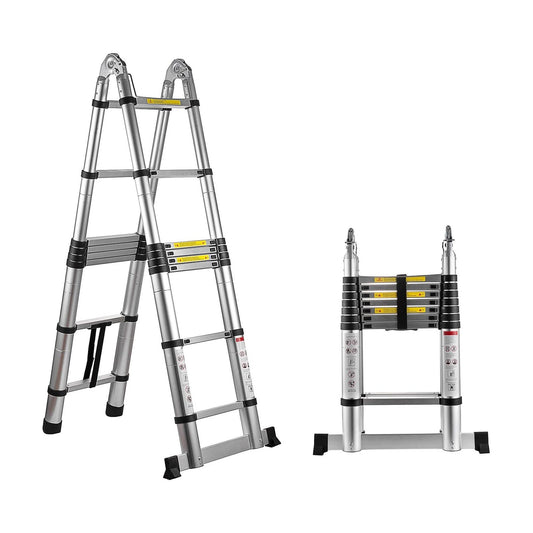 A-Type Folding Telescopic Ladder - Aluminium