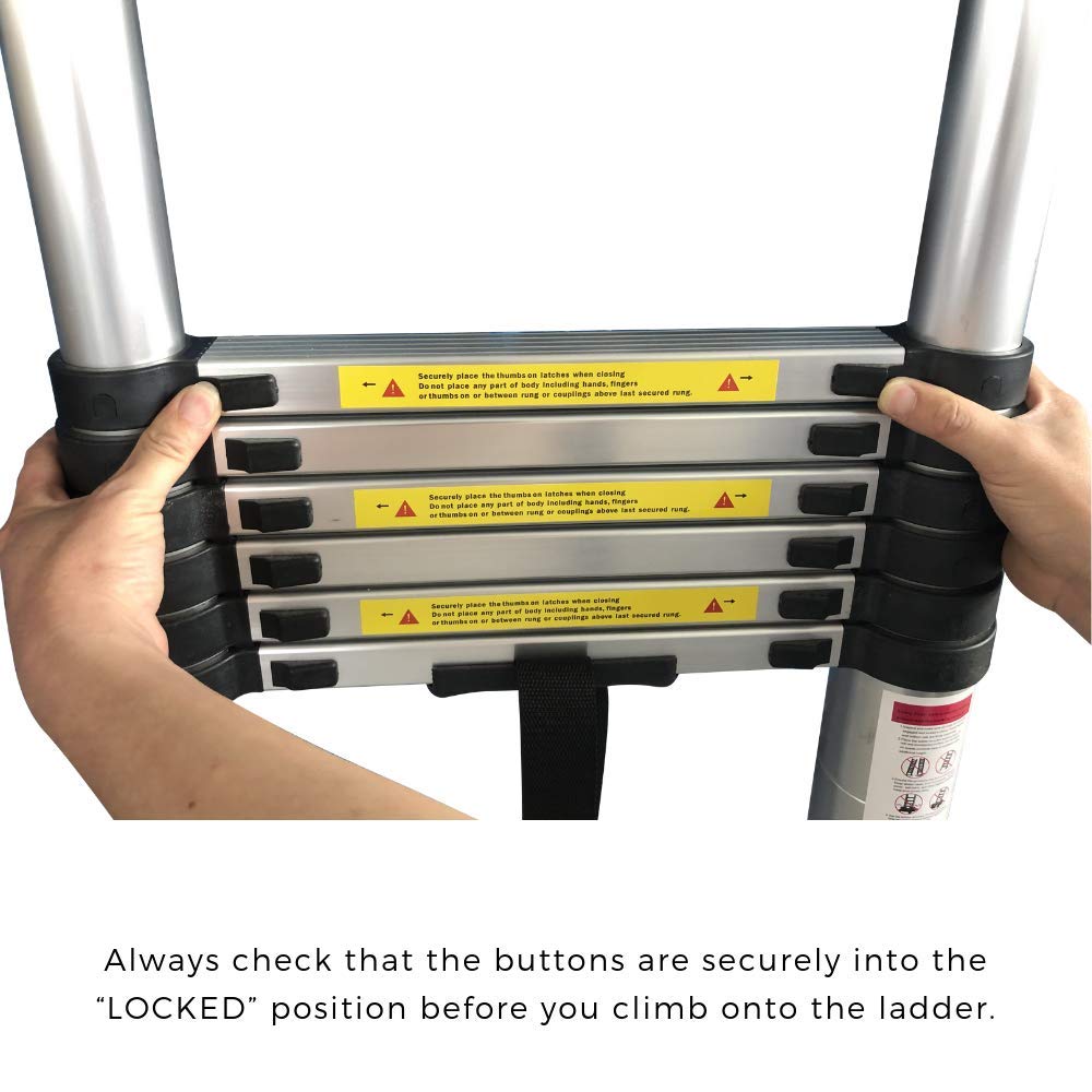 Expandable Telescopic Ladder - Aluminium - 20.5 Ft (6.2m)