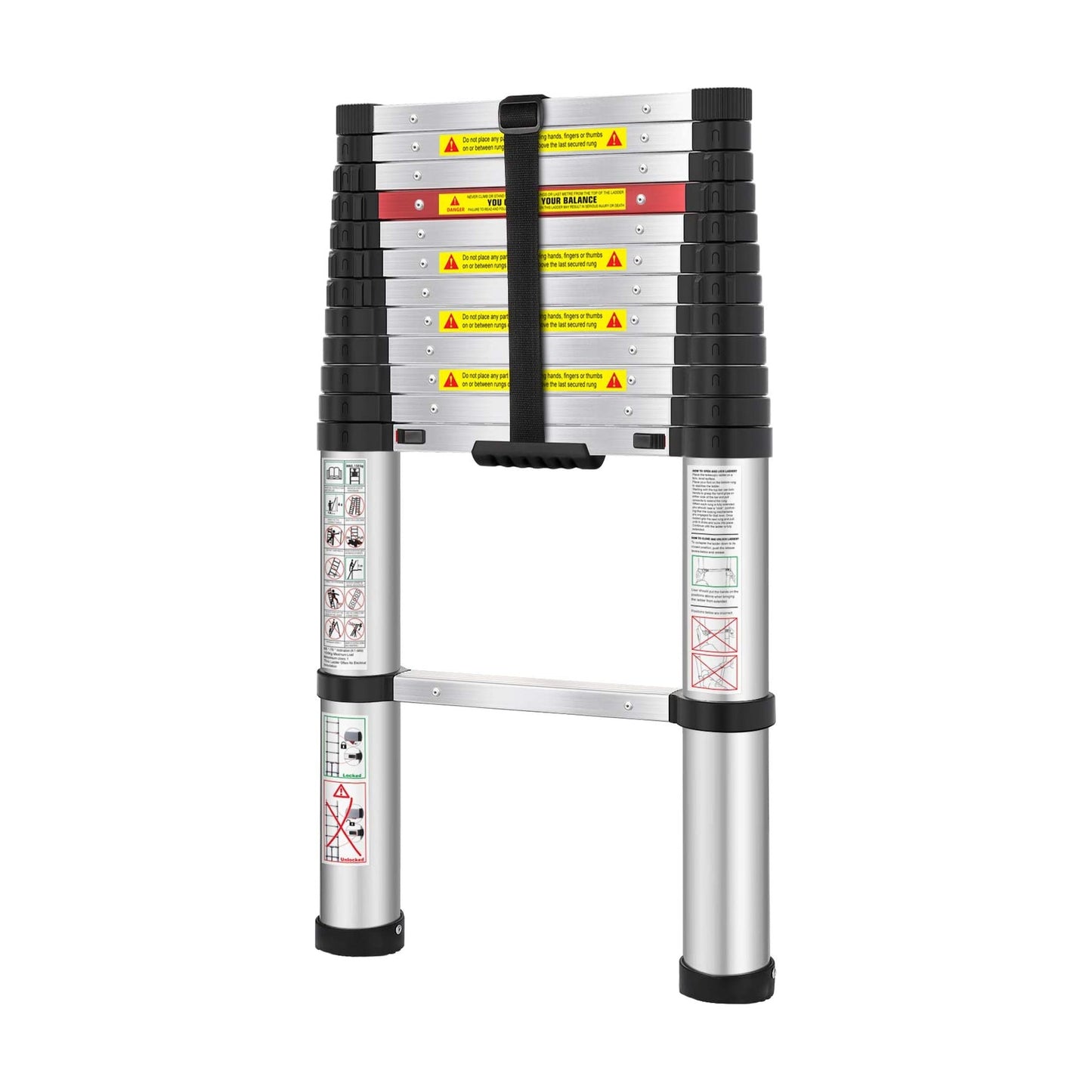 Expandable Telescopic Ladder - Aluminium - 12.5 Ft (3.8m)