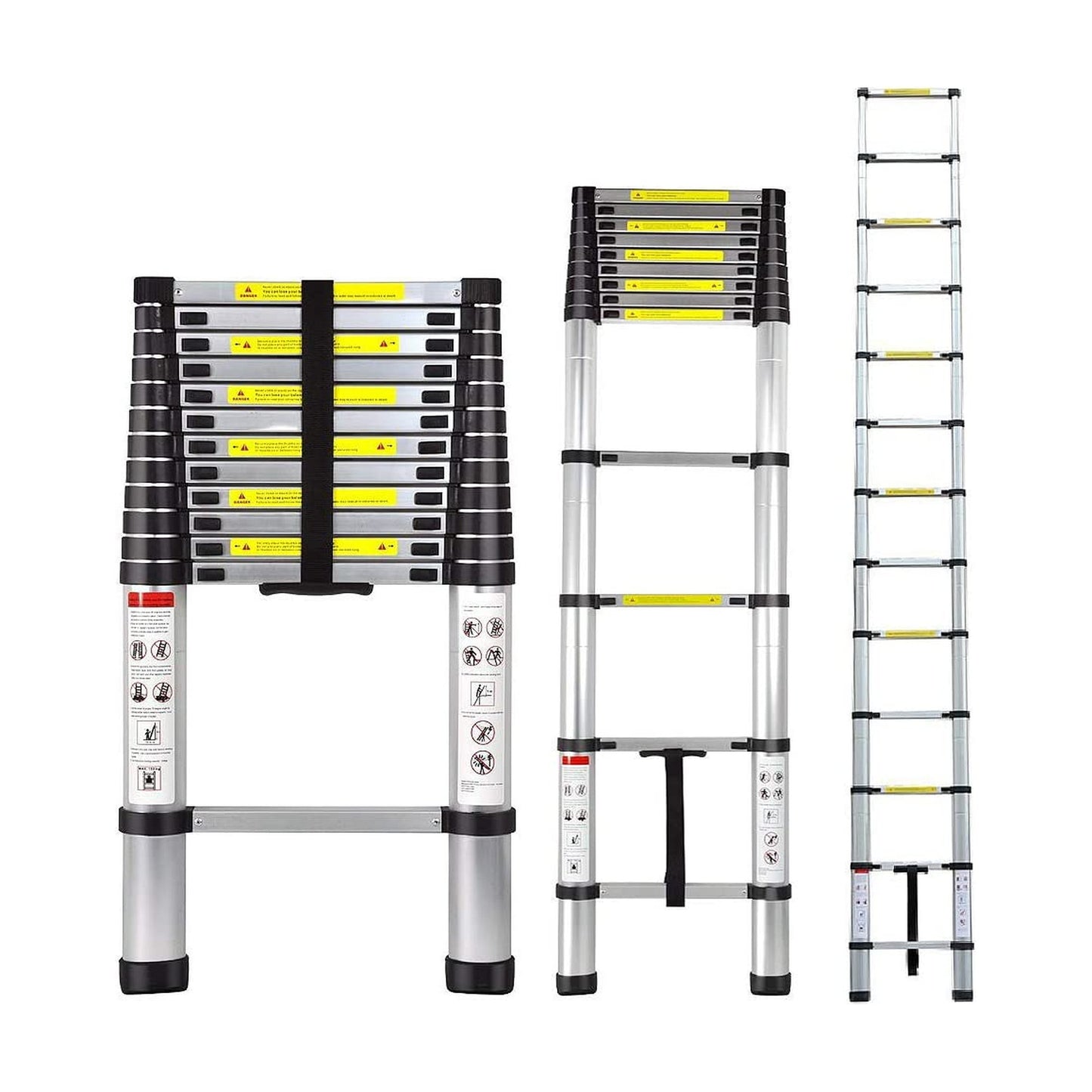 Expandable Telescopic Ladder - Aluminium - 12.5 Ft (3.8m)