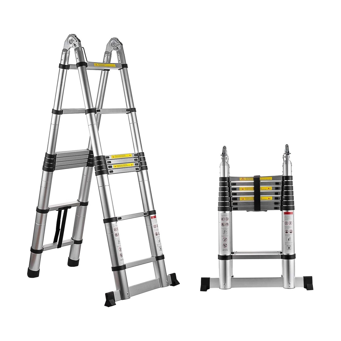 A-Type Folding Telescopic Ladder - Aluminium