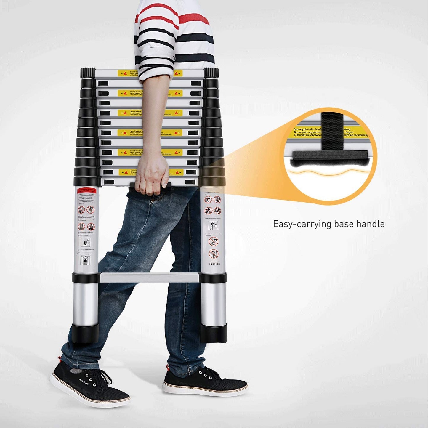 Expandable Telescopic Ladder - Aluminium - 20.5 Ft (6.2m)