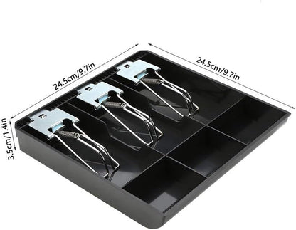 Cash Tray with Metal Clips - 3 Note 3 Coin