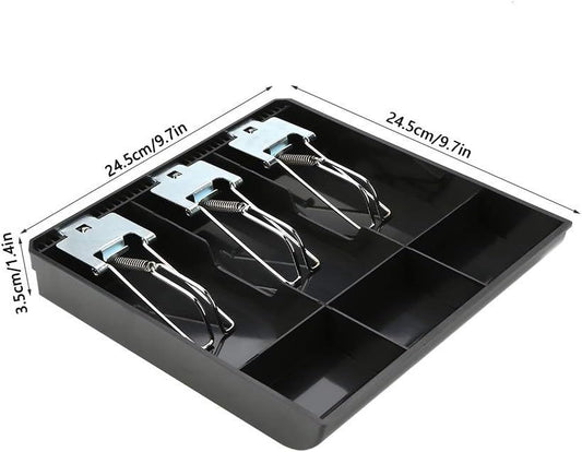 Cash Tray with Metal Clips - 3 Note 3 Coin