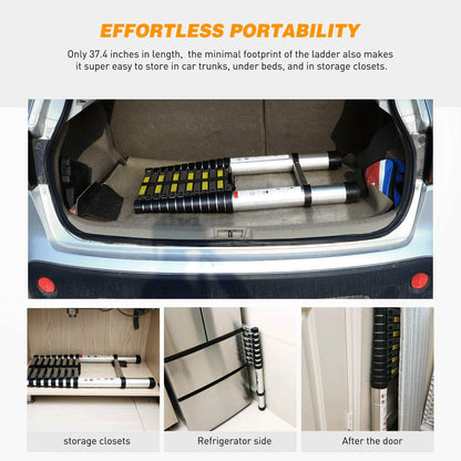 Expandable Telescopic Ladder - Aluminium - 20.5 Ft (6.2m)