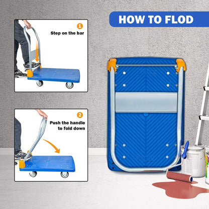 Platform Trolley with PP Frame - 200KG (Blue)