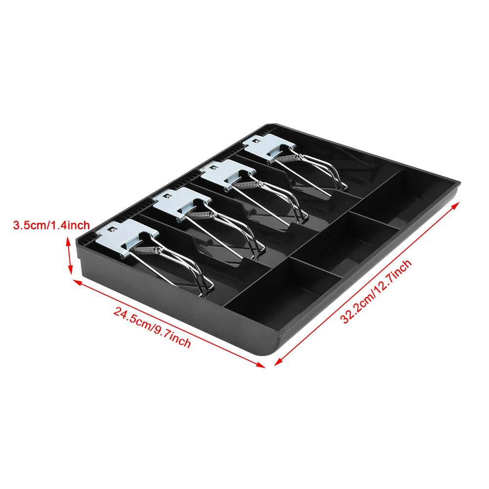 Cash Tray with Metal Clips - 4 Note 3 Coin