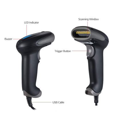 2D Barcode Scanner - Wired with Stand