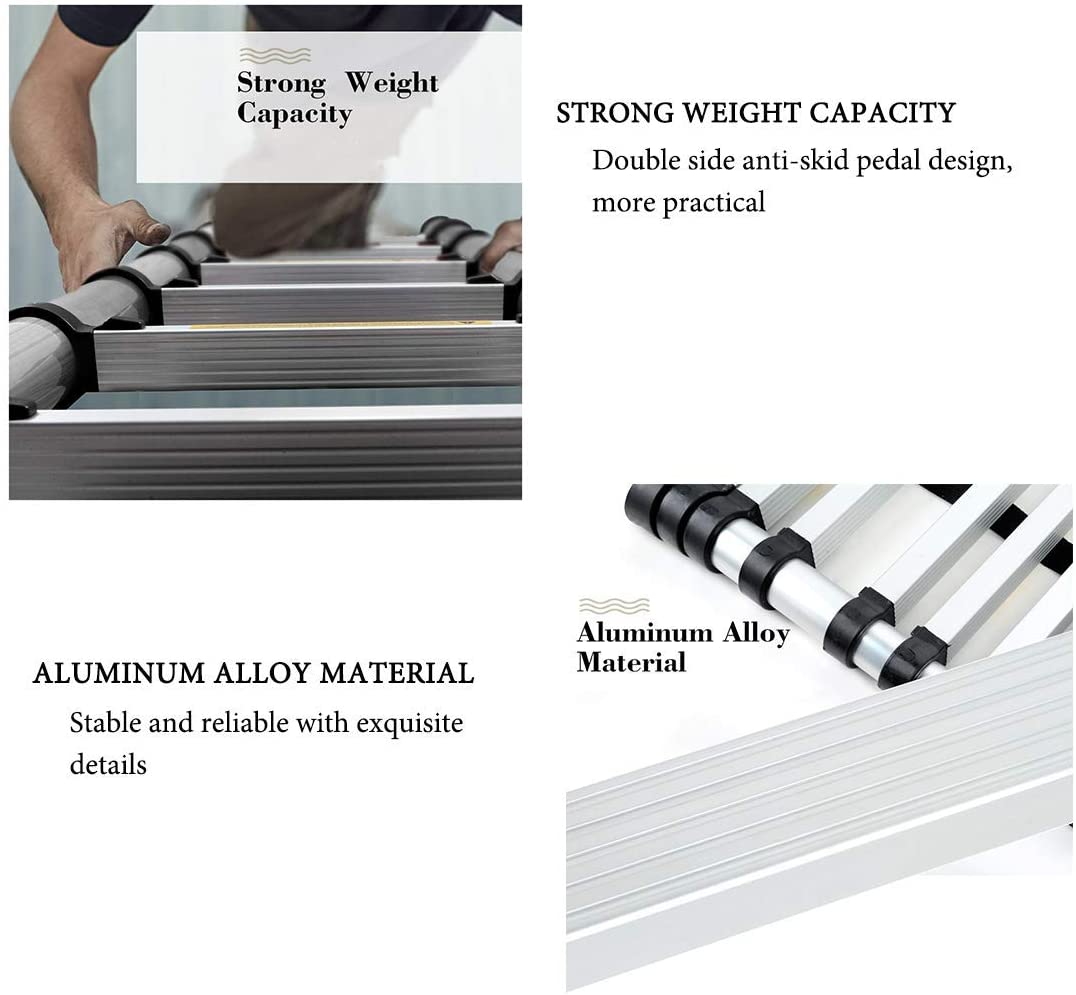 Expandable Telescopic Ladder - Aluminium - 20.5 Ft (6.2m)