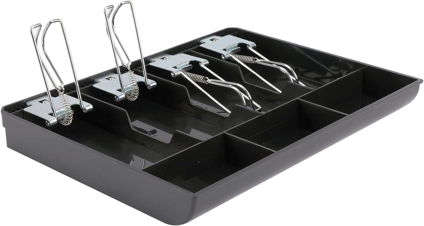 Cash Tray with Metal Clips - 4 Note 3 Coin