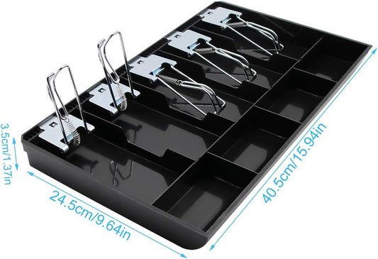 Cash Tray with Metal Clips - 5 Note 4 Coin