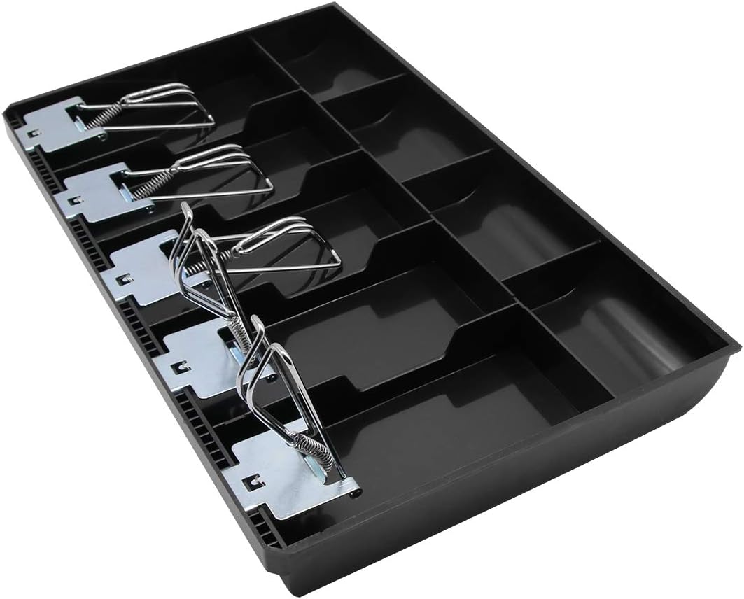 Cash Tray with Metal Clips - 5 Note 4 Coin
