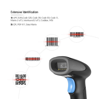 2D Barcode Scanner - Wired with Stand