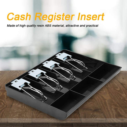 Cash Tray with Metal Clips - 4 Note 3 Coin