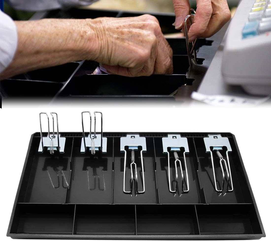 Cash Tray with Metal Clips - 5 Note 4 Coin