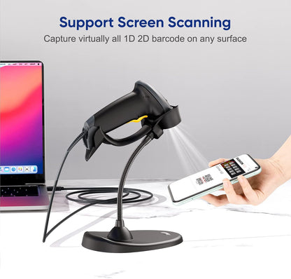 2D Barcode Scanner - Wired with Stand
