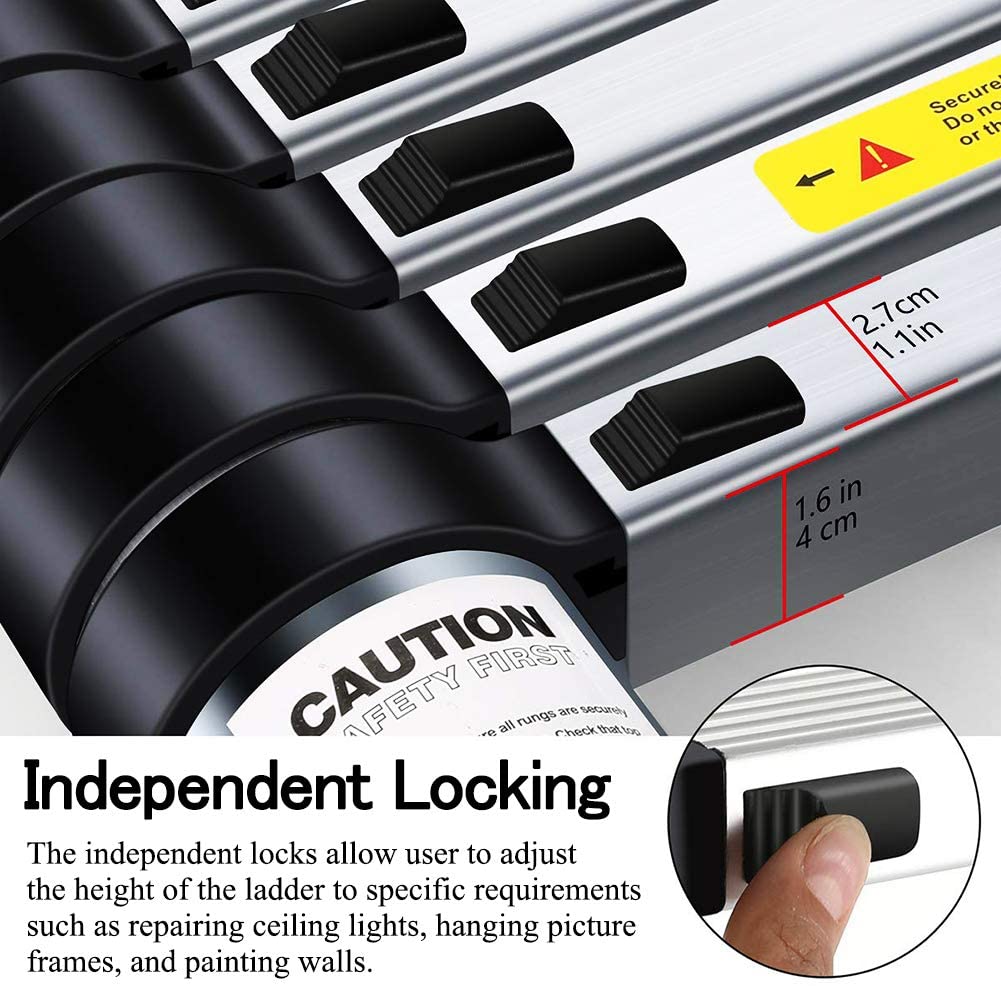 Expandable Telescopic Ladder - Aluminium - 20.5 Ft (6.2m)