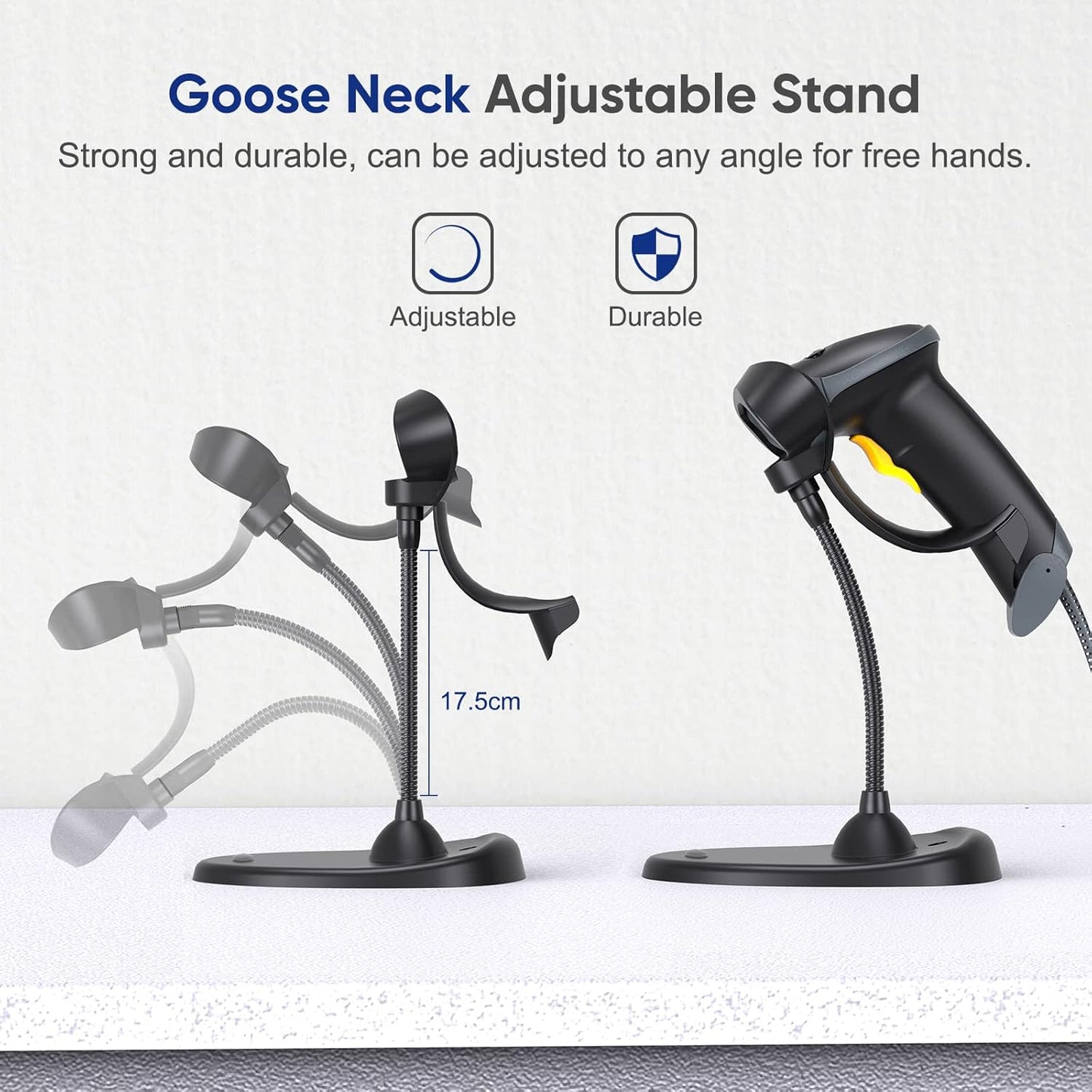 2D Barcode Scanner - Wired with Stand