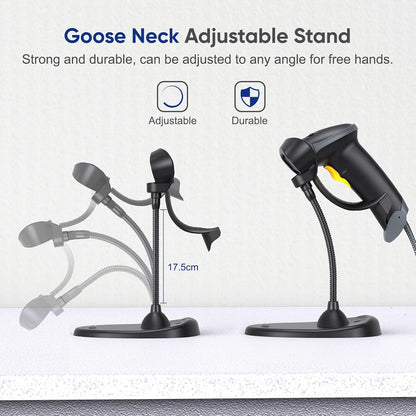 2D Barcode Scanner - Wired with Stand