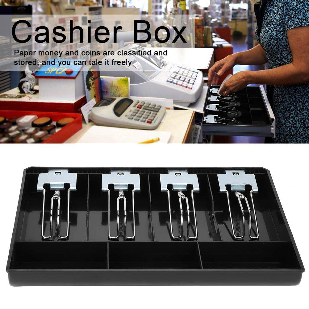 Cash Tray with Metal Clips - 4 Note 3 Coin