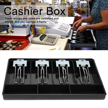 Cash Tray with Metal Clips - 4 Note 3 Coin