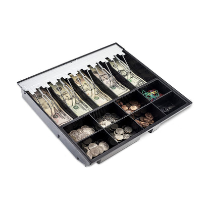 Cash Tray with Metal Clips - 5 Note 8 Coin
