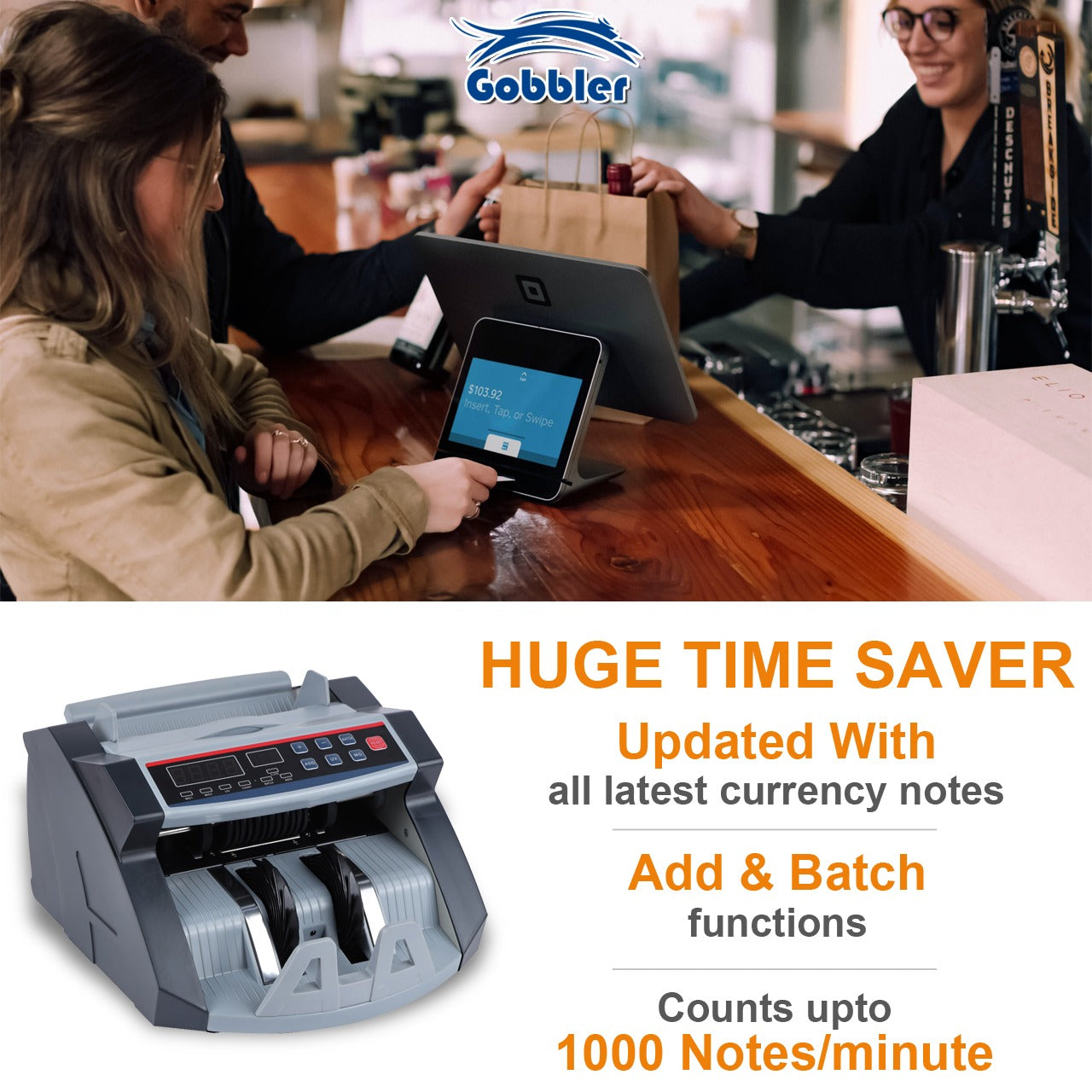 GB-4388-MG Note Counting Machine - Black