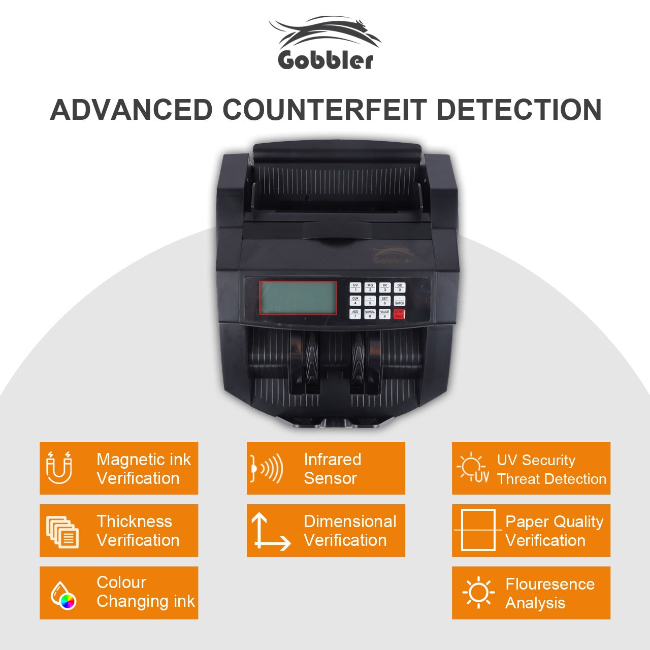 GB-5388-MG Note Counting Machine - Black