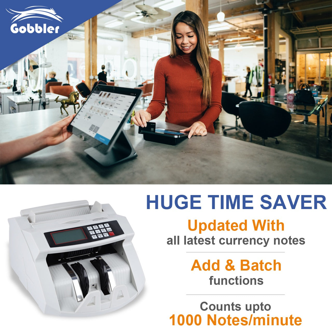 GB-5388-MG Note Counting Machine - Gray