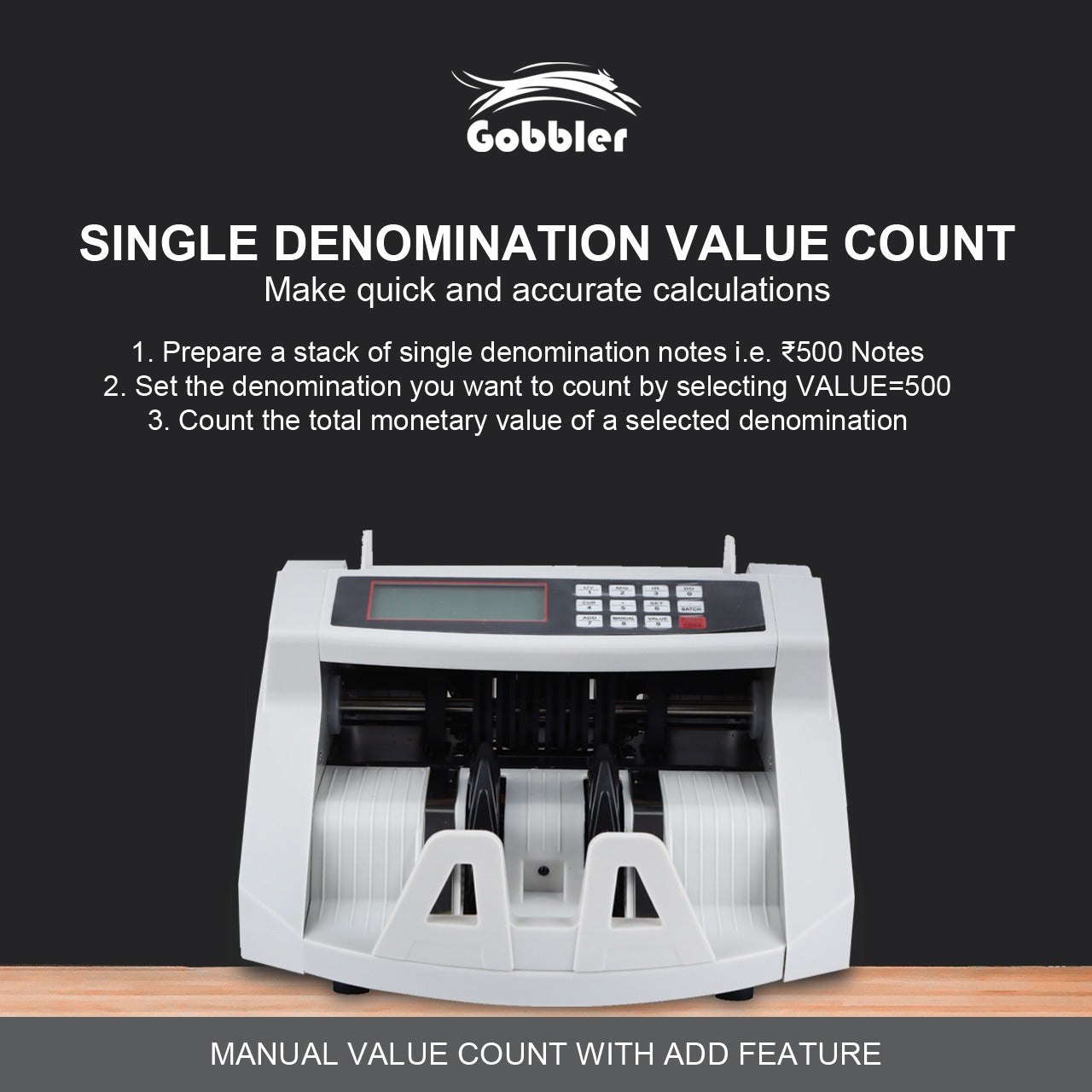 GB-5388-MG Note Counting Machine - Gray