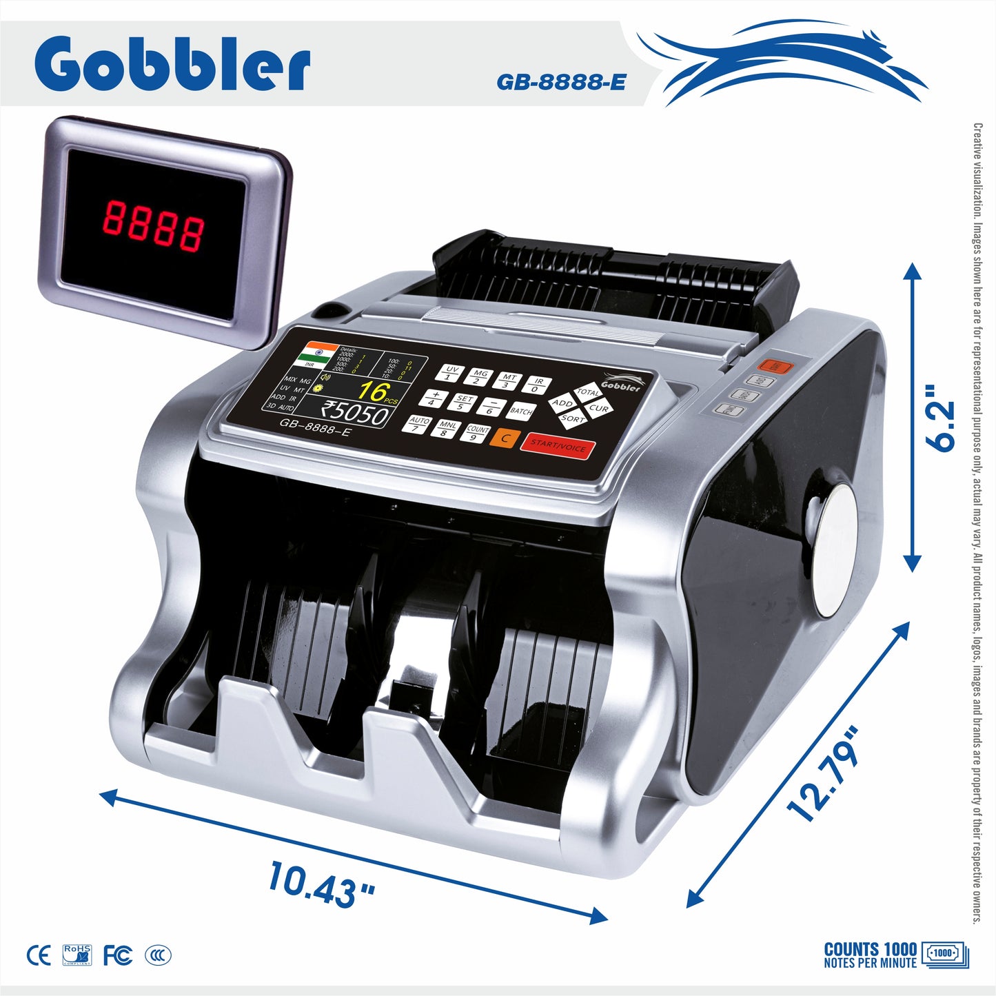 GB-8888-E Mix Note Value Counting Machine