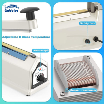 Impulse Heat Sealer for Plastic Bags - 8 inch (200mm)