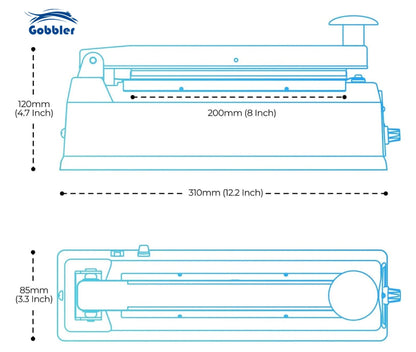 Impulse Heat Sealer for Plastic Bags - 8 inch (200mm)