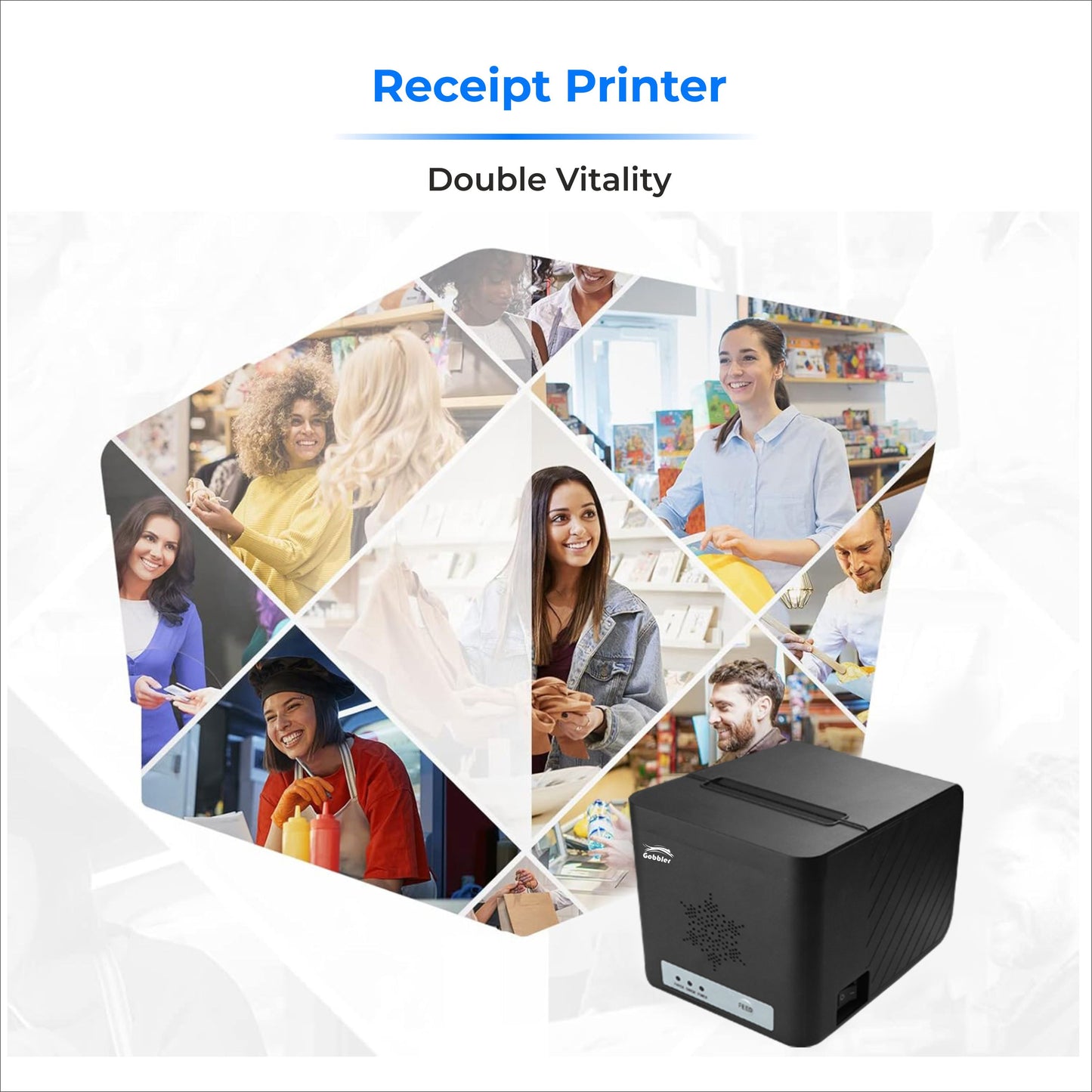 80mm Thermal Printer with Auto Cutter - USB + LAN