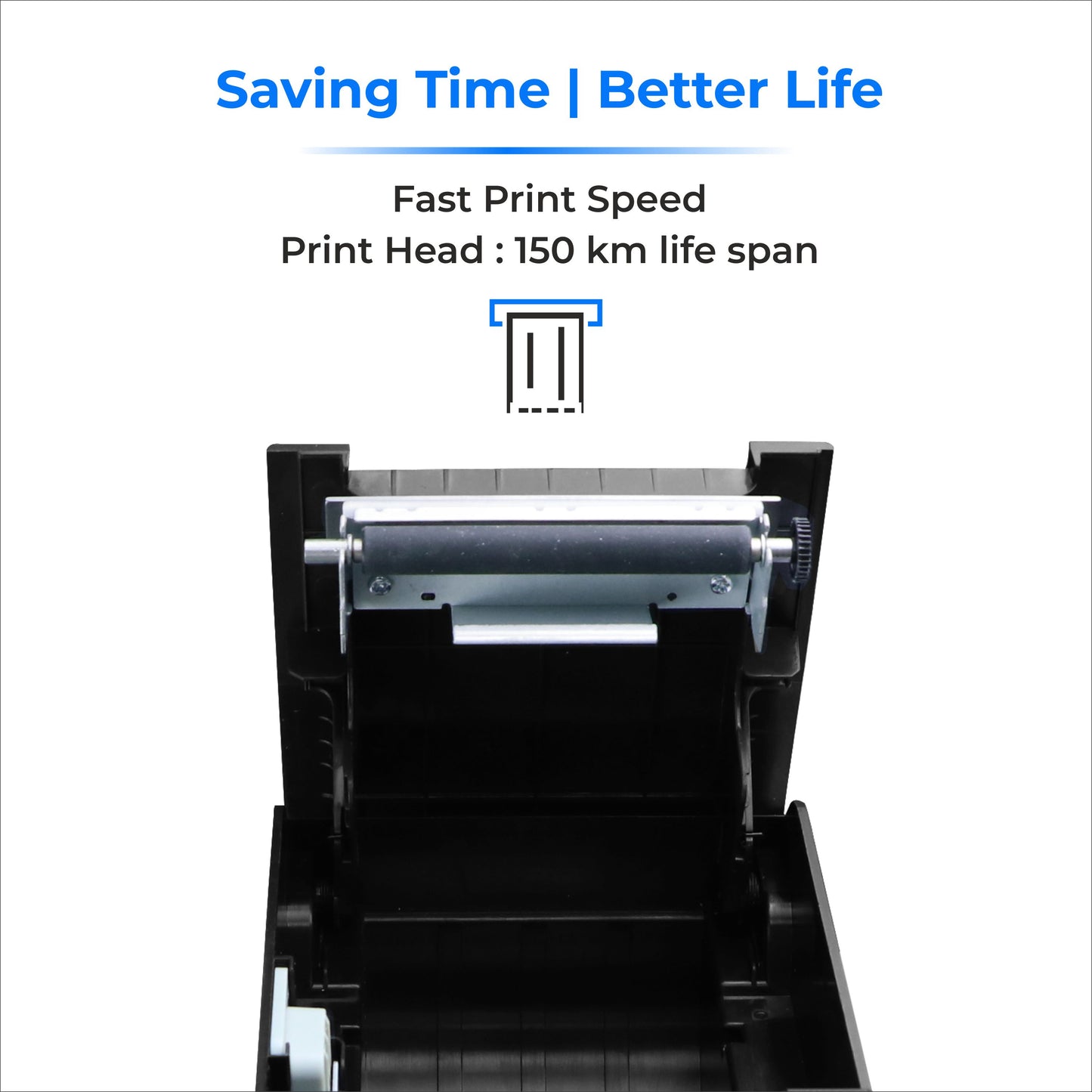 80mm Thermal Printer with Auto Cutter - USB + LAN