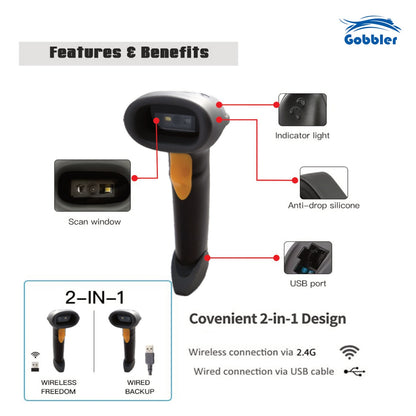 2D Barcode Scanner - Handheld Wireless